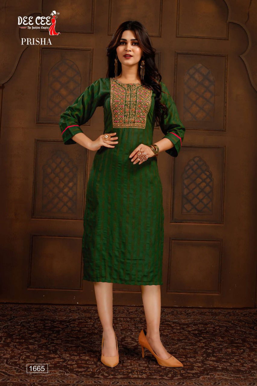 Deecee Prisha Rayon Fancy Party Wear Designer Stylish Kurti Collection